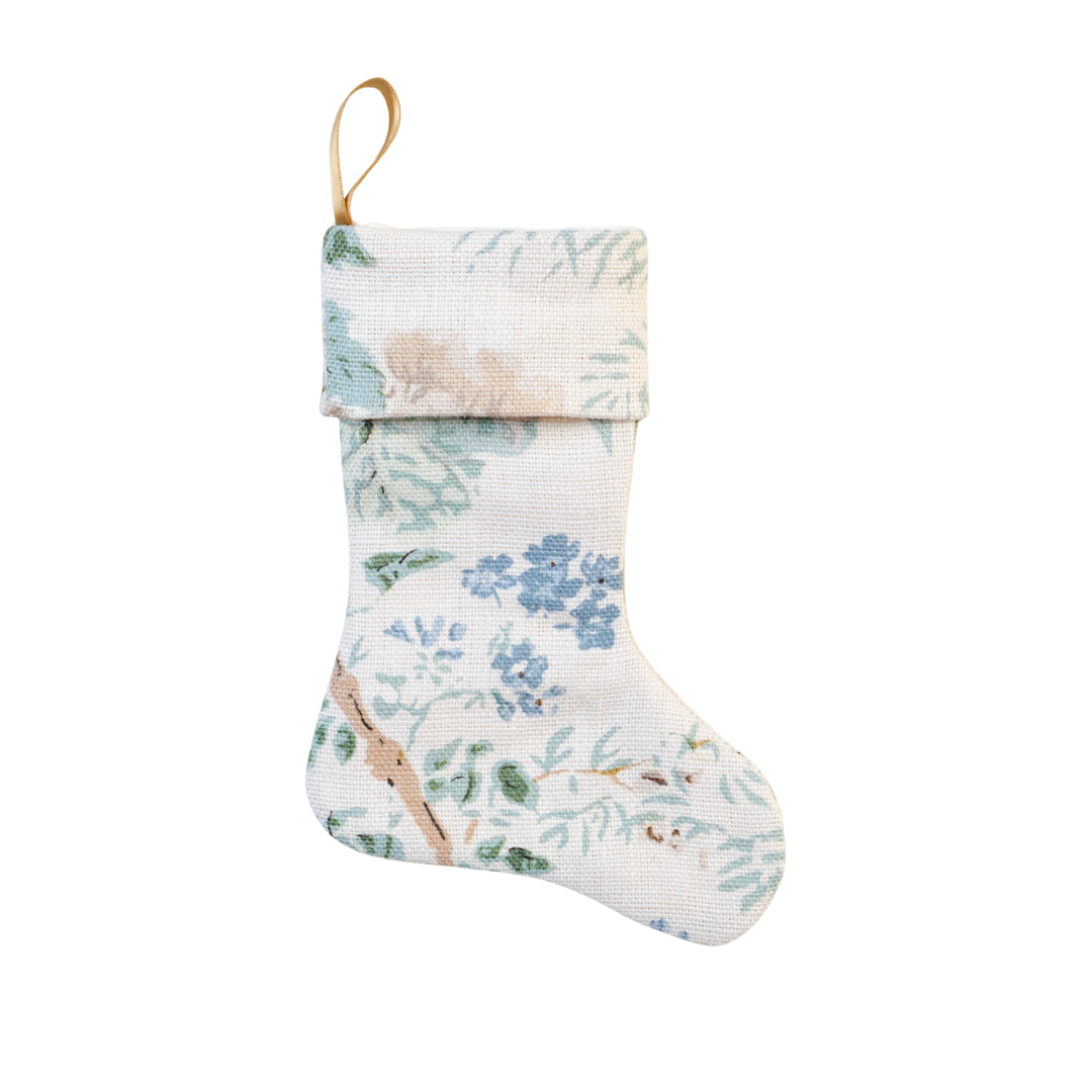 Lee Jofa Althea Citron Linen Miniature Stocking