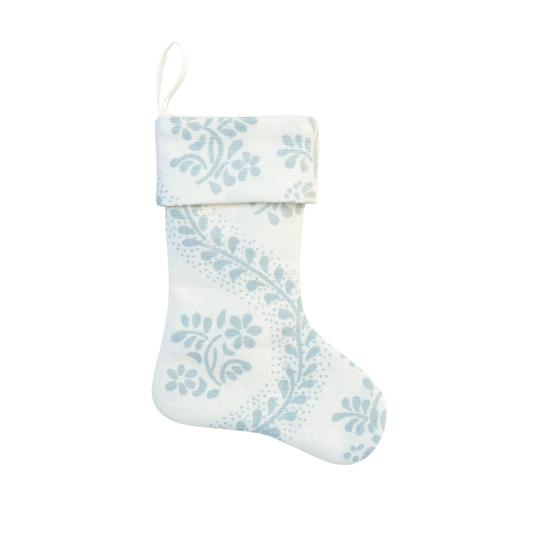 Sister Parish Dolly Carolina Blue Miniature Stocking