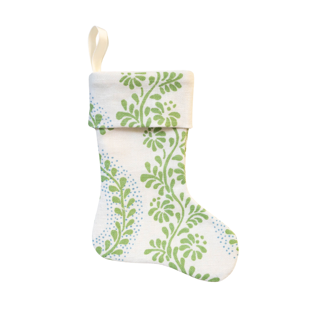 Sister Parish Dolly Lettuce Green Miniature Stocking