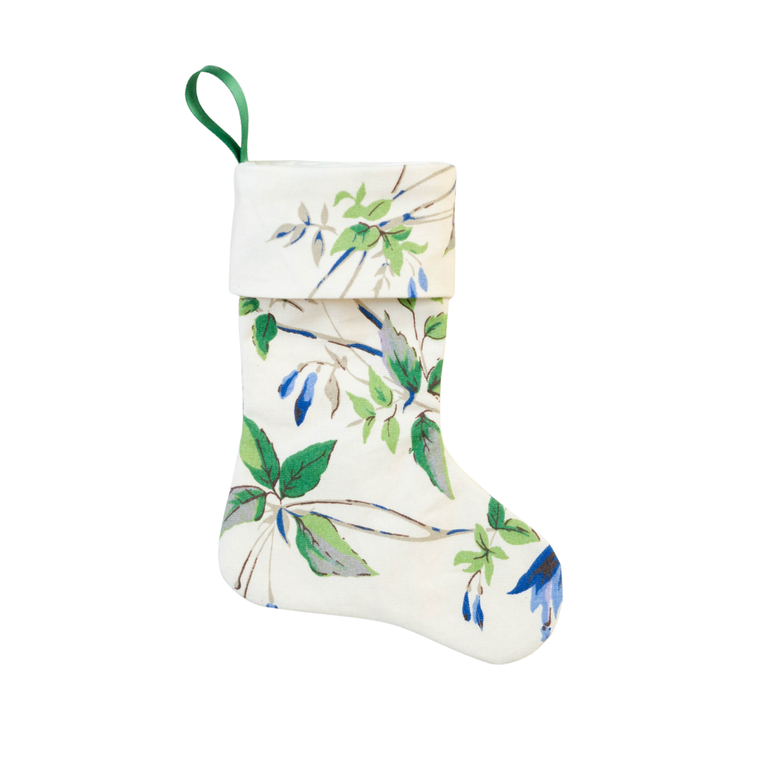 Colefax & Fowler Fuchsia Blue Miniature Stocking