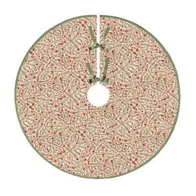 Bennison Cinnabar Green Red Tree Skirt