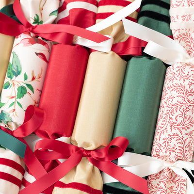 Red & Ivory Moire Christmas Cracker