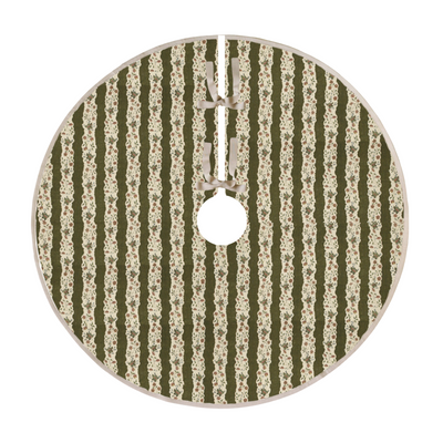 Jasper Red Oak Stripe Green Tree Skirt
