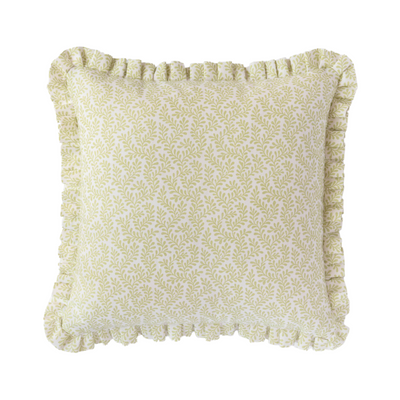 Colefax & Fowler Blythe Leaf Ruffle Pillow - Maxine Makes